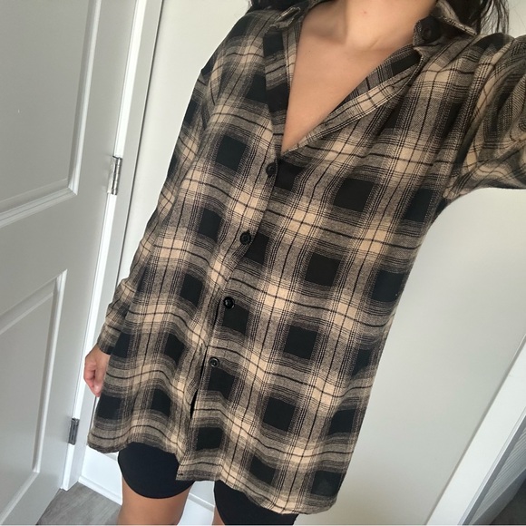 Amazon Tops - Lightweight Plaid Shirt